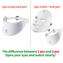 Face and Neck Beauty Machine LED Facial Mask Photon Neck Mask with 7 Colors Skin Care Massager