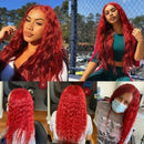 10-30 Inches #Red Deep Curly Wave Bundles Human Hair Weave Bundles Deal #99J Burgundy Red Colored Virgin Raw Hair Weave Bundles