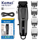 Kemei KM-PG1071 Professional Hair Clipper Rechargeable Cordless Hair Clipper Electric Hair Clipper Kit Men's Fade Hair Clipper