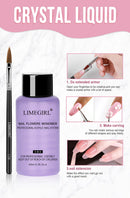 40ml Crystal Liquid With 45ml Acrylic Powder Set Lnclude Pink White Transparent Acrylic Powder Kit Suitable Beginner Nail Kit