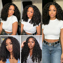 Burmese Curly Hair Wig 13x6 HD Lace Front Wig Pre Plucked With Spiral Ends Natural Color 13x4 Hd Lace Human Hair Wigs For Women