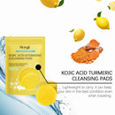 HOYGI Turmeric Kojic Acid Cleansing Pads Gentle Exfoliating Cleansing Pores Oil Control Brighten Smooth Washing Sponge Skin Care