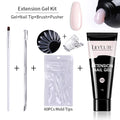 LILYCUTE 5Pcs/Set 15ml Quick Extension Nail Gel Kit Clear Acrylic Gel Semi Permanent Soak Off UV Varnish Nail Art Manicure Set