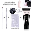 LILYCUTE 5Pcs/Set 15ml Quick Extension Nail Gel Kit Clear Acrylic Gel Semi Permanent Soak Off UV Varnish Nail Art Manicure Set
