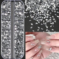 12Grids Ocean Gold Nail Art Charms Shell/Seahorse/Starfish White Half Round Pearl Gems 3D Mixed Punk Manicure Metal Rivets Studs