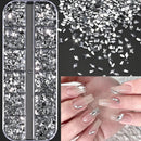 12Grids Ocean Gold Nail Art Charms Shell/Seahorse/Starfish White Half Round Pearl Gems 3D Mixed Punk Manicure Metal Rivets Studs