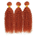 350# Ginger Kinky Curly Human Hair Bundles 12A Orange Brazilian Unprocessed Virgin Hair Extensions 1/3/4pcs Bundles for Women