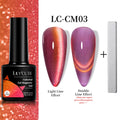 LILYCUTE 7ML Colorful Double Light Cat Magnetic Gel Nail Polish 9D Glitter Sparkling Rainbow Laser Soak Off Nail Art DIY Varnish