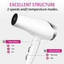 Foldable Fast Drying Hair Dryer with Diffuser for Curly Hair, Nozzle , With Hot/Warm/Cold Wind, 2 Speed Control Gentle And Safe