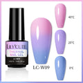 LILYCUTE 7ml Thermal Gel Nail Polish Winter Coffee Temperature Changing Semi Permanent Soak Off UV Nail Art Gel Varnish Manicure