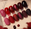 LILYCUTE 7ml Red Glass Bottle Water-Based Peel Off Nail Polish Quick Drying No Need of Lamp Glitter Nail Art Varnish