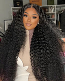 250 Density Deep Wave 40 Inch 13x6 Hd Lace Front Wig Human Hair Curly Wigs Water Wave Transparent Lace Front Wig For Black Women