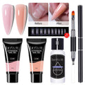 LILYCUTE 5Pcs/Set 10ml Quick Extension Nail Gel Kit Colorful Nail Gel Semi Permanent Soak Off UV Varnish Nail Art Manicure Set