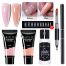 LILYCUTE 5Pcs/Set 10ml Quick Extension Nail Gel Kit Colorful Nail Gel Semi Permanent Soak Off UV Varnish Nail Art Manicure Set