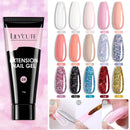 LILYCUTE 14PCS/Set Extension Nails Gel Kit Finger Quick Buliding Extension Gel Semi Permanent Soak Off UV Varnish Nail Manicure