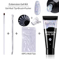 LILYCUTE 5Pcs/Set 15ml Quick Extension Nail Gel Kit Clear Acrylic Gel Semi Permanent Soak Off UV Varnish Nail Art Manicure Set