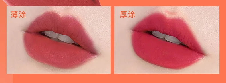 Bright Orange Color Lip Glaze Carrot Matte Velvet Liquid Lip Gloss Easy to Apply Lasting Lipstick Korea Lips Makeup Cosmetics