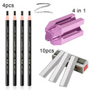 Eyebrow Pencil Microblading Supplies Set Waterproof Eyebrow Tattoo Tint Enhancers With Sharpener Brow 10Pcs Brow Trimmer Blade