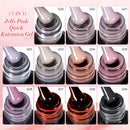 LILYCUTE 7ML 3 IN 1 Clear Jelly Quick Extension Nail Gel Semi Permanente Soak Off UV Long Lasting Construction Gel Varnish Nail