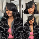 220 Density Body Wave 13x6 HD Transparent Lace Front Human Hair Wigs For Women 13x4 Lace Frontal Brazilian Wigs Pre Plucked with Natural Hairline