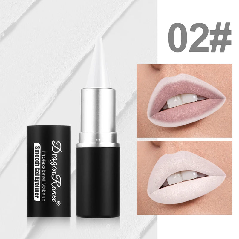 Matte Lip Liner, Long-Lasting and Durable, Automatic Rotating Wax Texture, Suitable for All Skin Types, Multi-Purpose, Suitable for Eyeliner Holiday Party Lipstick