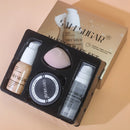 Makeup Primer Milk Set, Makeup Powder, Sponge Puff Four - Piece Set, Durable, Easy Makeup, Makeup Set Christmas Gift