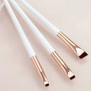 3-Piece Makeup Brush Set: Sickle-Shaped Eyeliner Brush, Fine Angled Eyebrow Brush, Eyeliner Brush, Ultra-Fine Eyeshadow Brush
