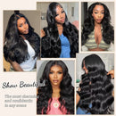 220 Density Body Wave 13x6 HD Transparent Lace Front Human Hair Wigs For Women 13x4 Lace Frontal Brazilian Wigs Pre Plucked with Natural Hairline