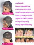 Transparent 250 Density Water Wave 13x4 13x6 Lace Front Wigs Human Hair Curly Wigs 40 46 Inch Deep Wave Lace Front Wig For Women