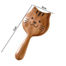 Sandalwood Massage Comb Cute Cat Shape Coarse Toothed Head Hair Therapy Massage Comb Guasha Scraping Body Massage Tool