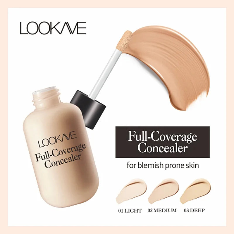 Liquid Concealer Foundation Cream Makeup Waterproof Lasting Full Coverage Acne Spot Scars Dark Circles Face Base Cosmetics