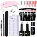 LILYCUTE 14PCS/Set Extension Nails Gel Kit Finger Quick Buliding Extension Gel Semi Permanent Soak Off UV Varnish Nail Manicure