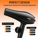 12pcs-in-1 multiple accessory hair dryer. With accessories such as combs, hair clips, hair patches, air cushion combs, etc.