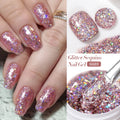 LILYCUTE 7ml Glitter Nail Gel Polish Shining Sparkling Semi Permanent Soak Off UV LED Gel Colorful Effect Gel Varnish DIY Nail