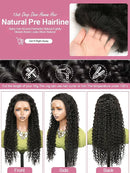 Transparent 250 Density Water Wave 13x4 13x6 Lace Front Wigs Human Hair Curly Wigs 40 46 Inch Deep Wave Lace Front Wig For Women