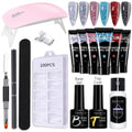 LILYCUTE 14PCS/Set Extension Nails Gel Kit Finger Quick Buliding Extension Gel Semi Permanent Soak Off UV Varnish Nail Manicure