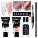 LILYCUTE 5Pcs/Set 10ml Quick Extension Nail Gel Kit Colorful Nail Gel Semi Permanent Soak Off UV Varnish Nail Art Manicure Set