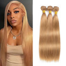 High Quality Remy Hair Honey Straight Blonde Brazilian Virgin Human Hair Bundle Color