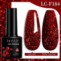 LILYCUTE 7ml Glitter Gel Nail Polish Autumn Winter Colorful Sparkling Laser Semi Permanent Soak Off UV Gel Nail Art Varnish
