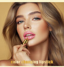 3pcs Lipstick Set Flower Jelly Crystal Clear Long Lasting Lips Color Change Pink lip gloss Cosmetics
