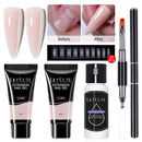 LILYCUTE 5Pcs/Set 10ml Quick Extension Nail Gel Kit Colorful Nail Gel Semi Permanent Soak Off UV Varnish Nail Art Manicure Set