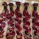 #99j Body Wave Bundles With Closure Burgundy Red Human Hair Bundles With Closure Colored Brazilian Hair Weave 3/4 Bundles