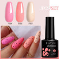 LILYCUTE 3Pcs/Set 7ML Colorful Series Gel DIY Nail Art Semi Permanent UV Gel Polish Long Lasting Design Manicure Kit Supplies