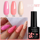 LILYCUTE 3Pcs/Set 7ML Colorful Series Gel DIY Nail Art Semi Permanent UV Gel Polish Long Lasting Design Manicure Kit Supplies