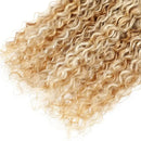 P27/613 Highlight Water Wave Bundles Human Hair Bundles 8 -30 Inch Wet and Wavy Ombre Honey Blonde Deep Curly Hair  1 3 4 Pcs