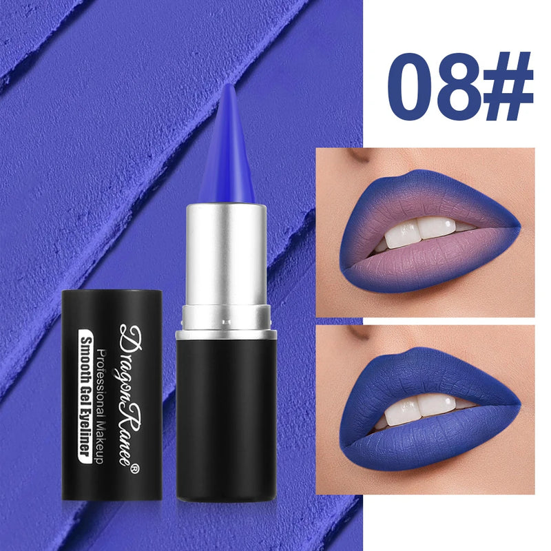 Matte Lip Liner, Long-Lasting and Durable, Automatic Rotating Wax Texture, Suitable for All Skin Types, Multi-Purpose, Suitable for Eyeliner Holiday Party Lipstick
