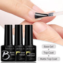 LILYCUTE 7ML No Wipe Top Coat Base Gel UV Gel Semi Permanent Soak Off UV LED Nail Art Varnish Nail Polish Manicure