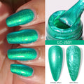 LILYCUTE 7ml Metallic Red Gel Nail Polish Winter Bright Chrome Glitter Mirror Enamel Gel Semi Permanent UV Soak Off Nail Art