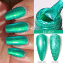 LILYCUTE 7ml Metallic Red Gel Nail Polish Winter Bright Chrome Glitter Mirror Enamel Gel Semi Permanent UV Soak Off Nail Art