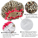 4 Pieces Shower Cap for Women, Elastic and Reusable,Environmental Protection Hair Bath Caps,Double Waterproof Layers Bathing Hat